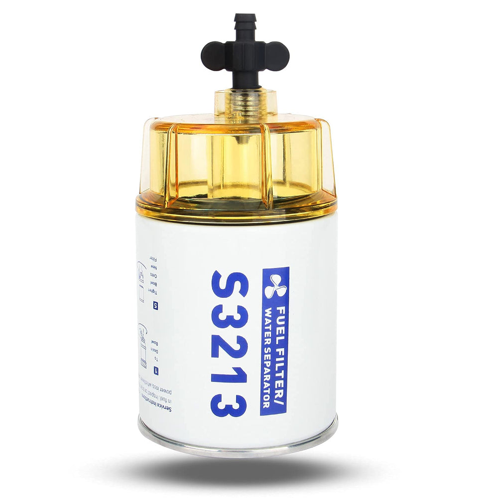 AULDAY S3213 fuel filter with clear bowl for easy inspection.