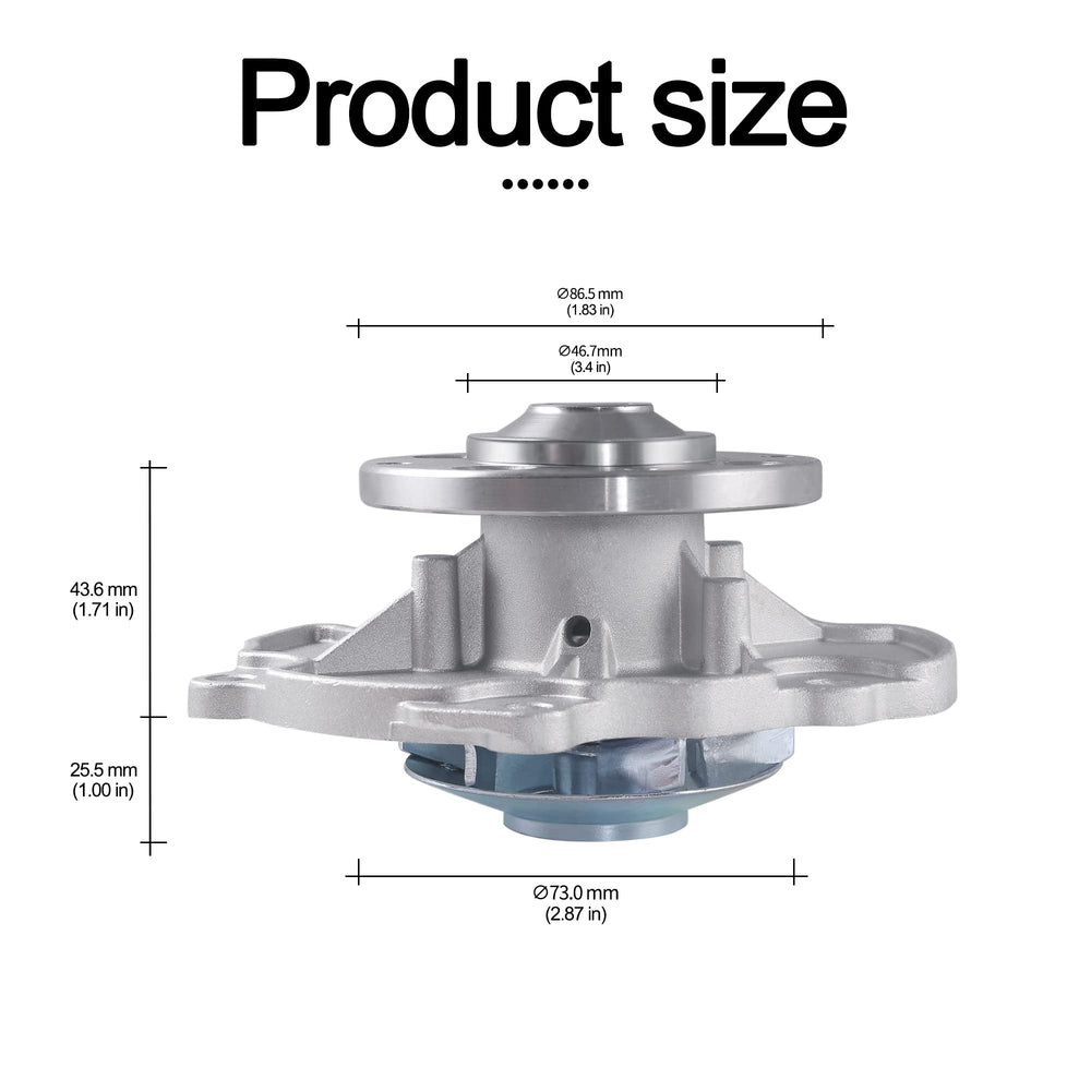 AULINK AW5103 water pump during under hood installation demonstrates bolt on design