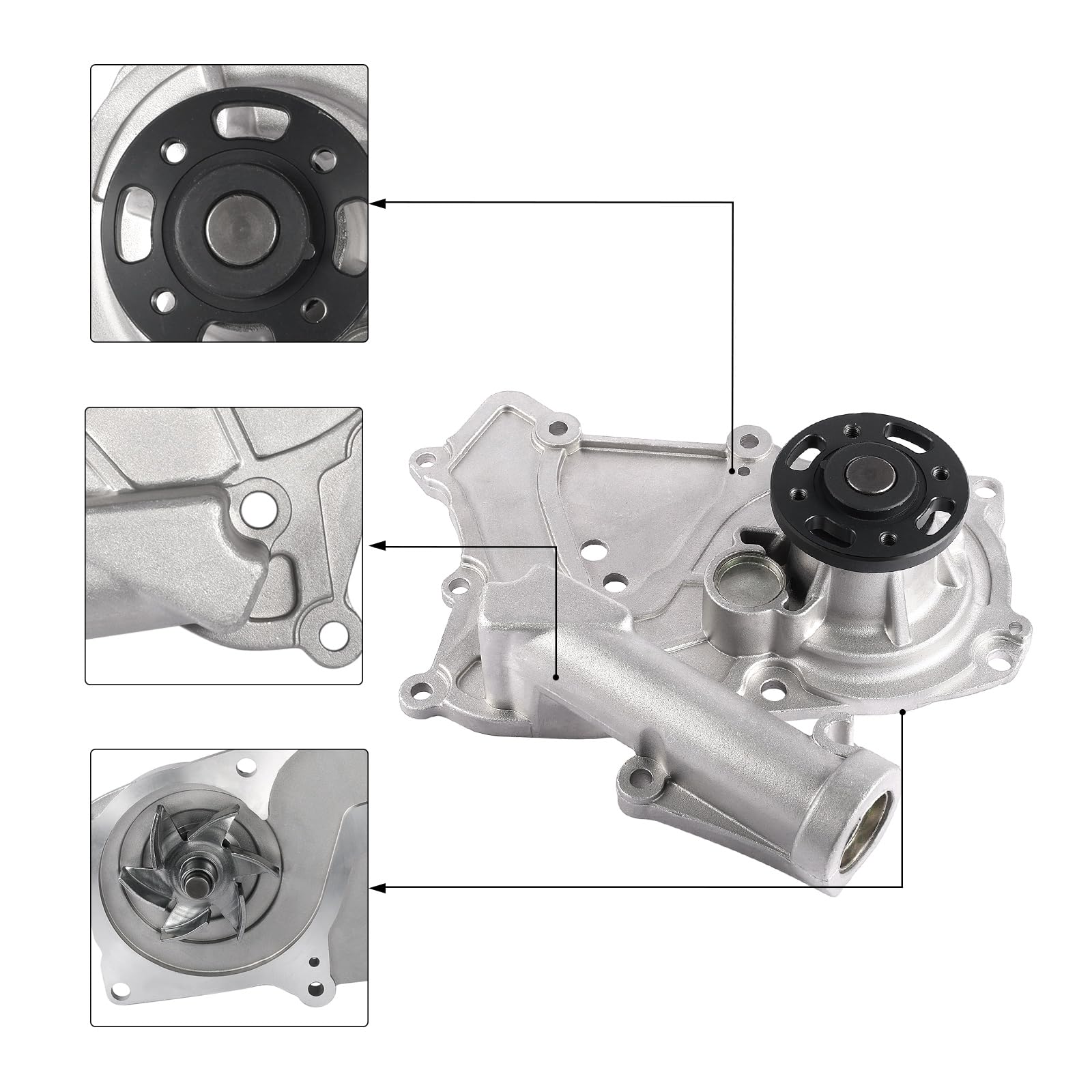 AULINK AW6048 water pump back view showing robust housing for durability