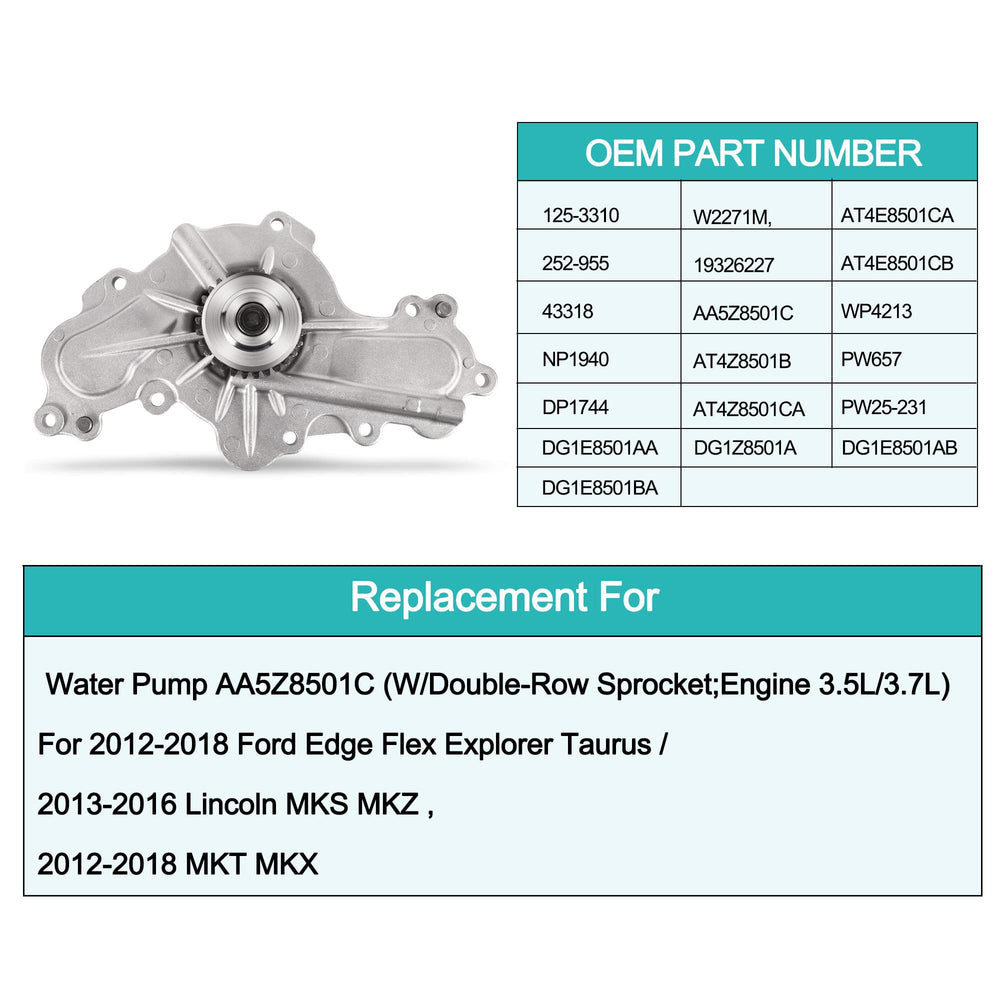 AULINK AW6348 water pump housing with polished finish for corrosion resistance.