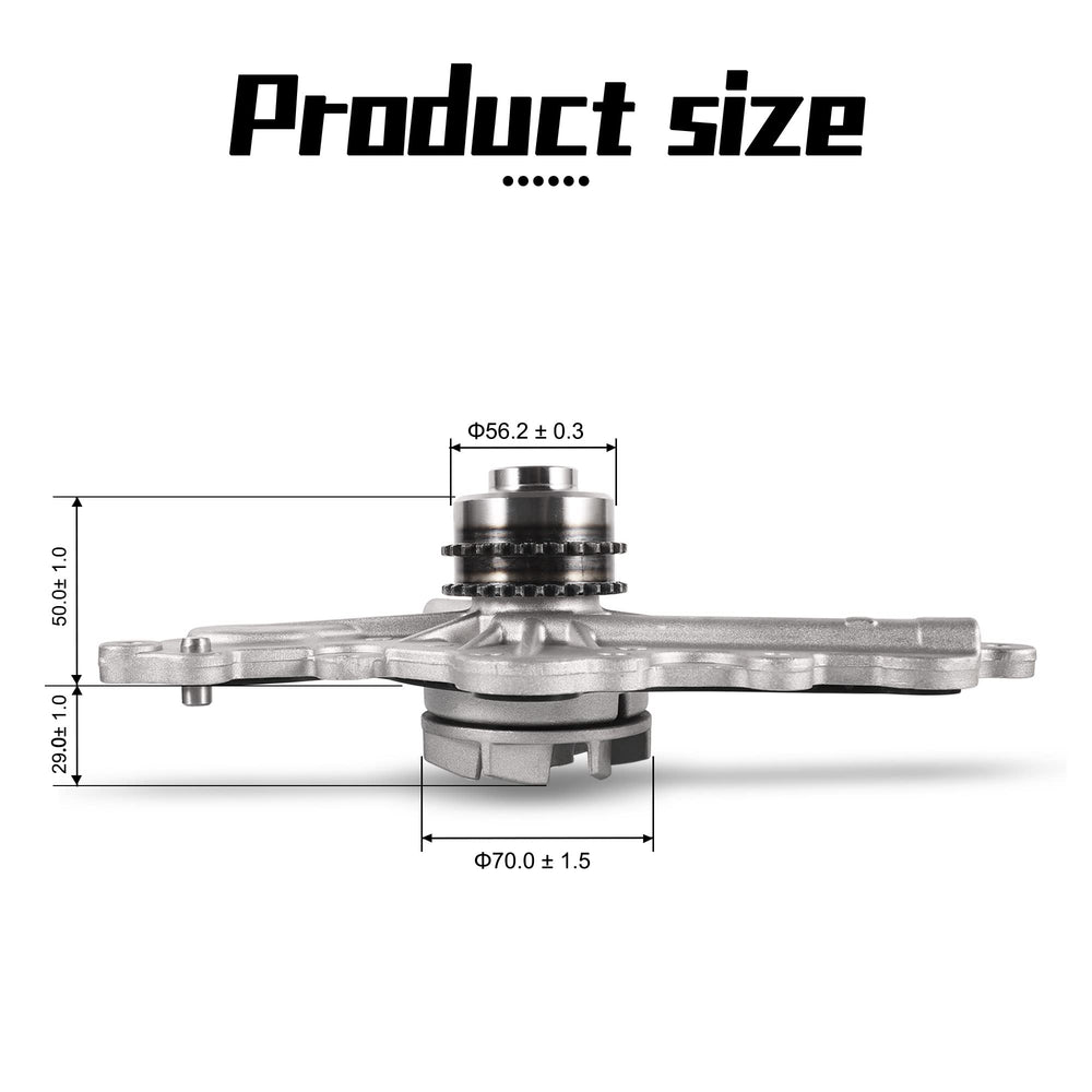 AULINK AW6348 water pump manufactured under strict TS16949 quality control.