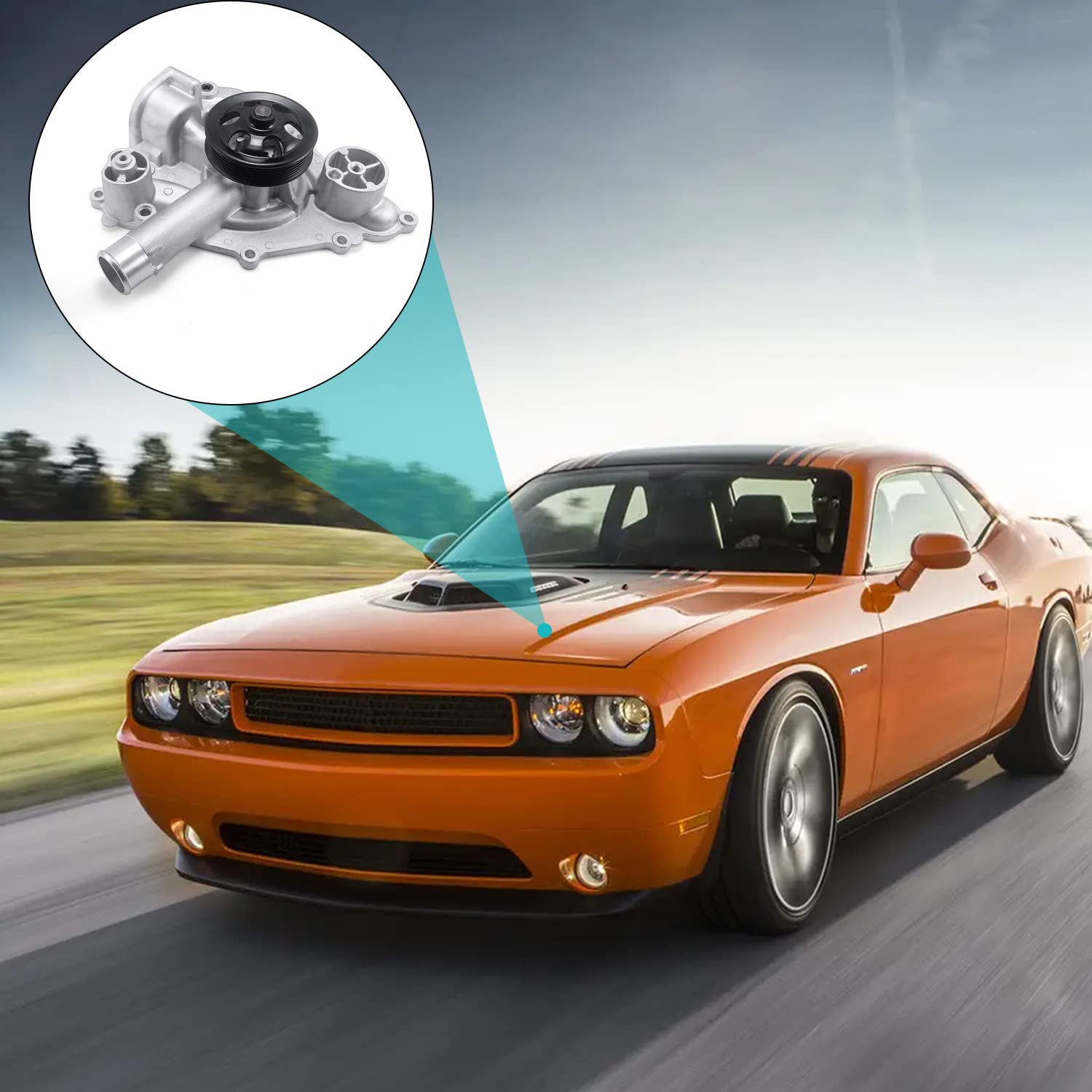 AULINK AW6653 in-vehicle fitment illustration for HEMI engines.