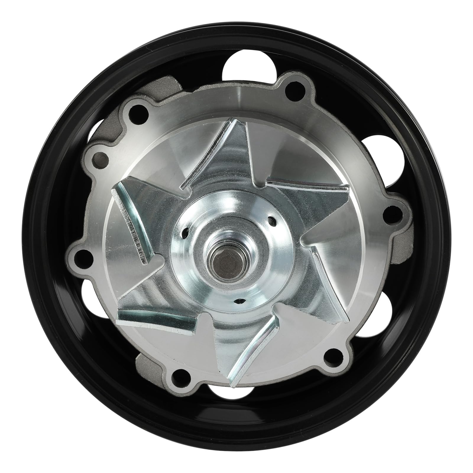 AULINK AW6738 water pump installation-ready image illustrates broad GM compatibility.