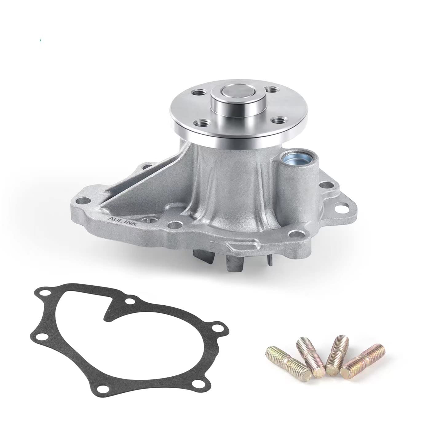 AULINK AW9414 water pump kit front view for Toyota engines, compact and reliable.