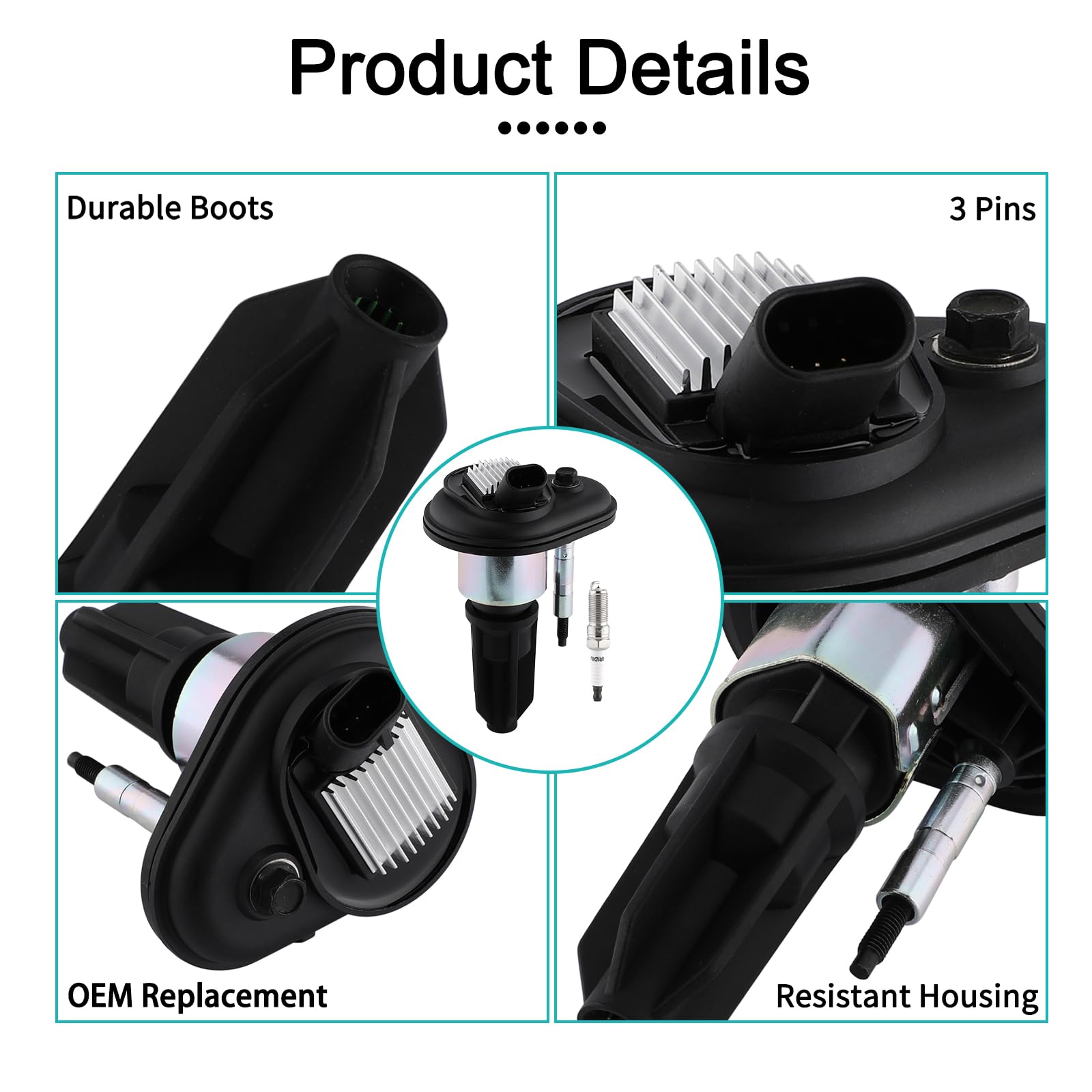 AULINK ignition coil pack installation view illustrating compatible GM vehicle fitment and easy replacement.
