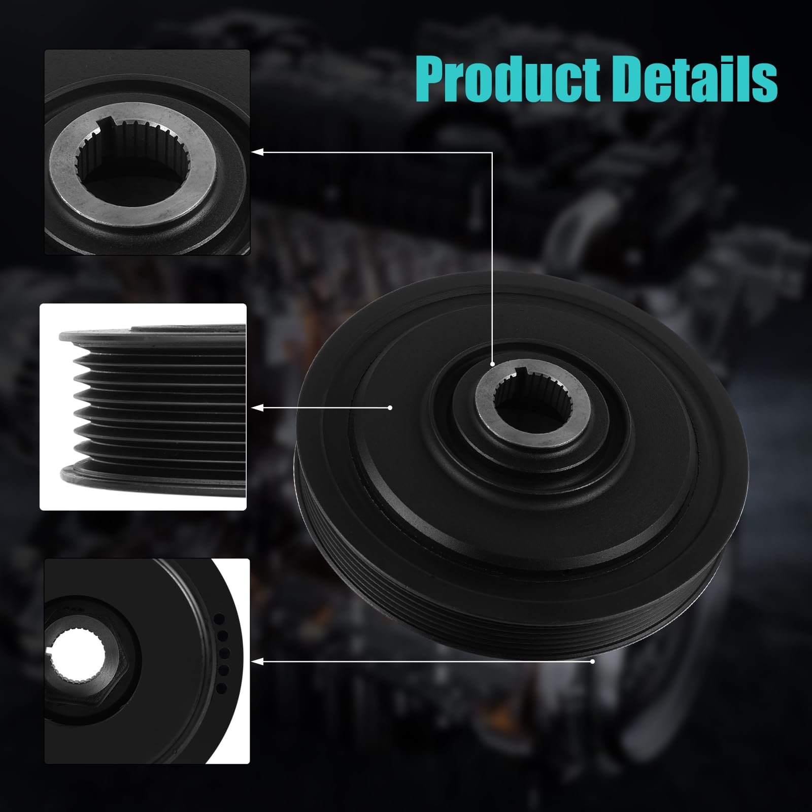 AULINK harmonic balancer rubber-damper minimizes vibrations for smoother idle.