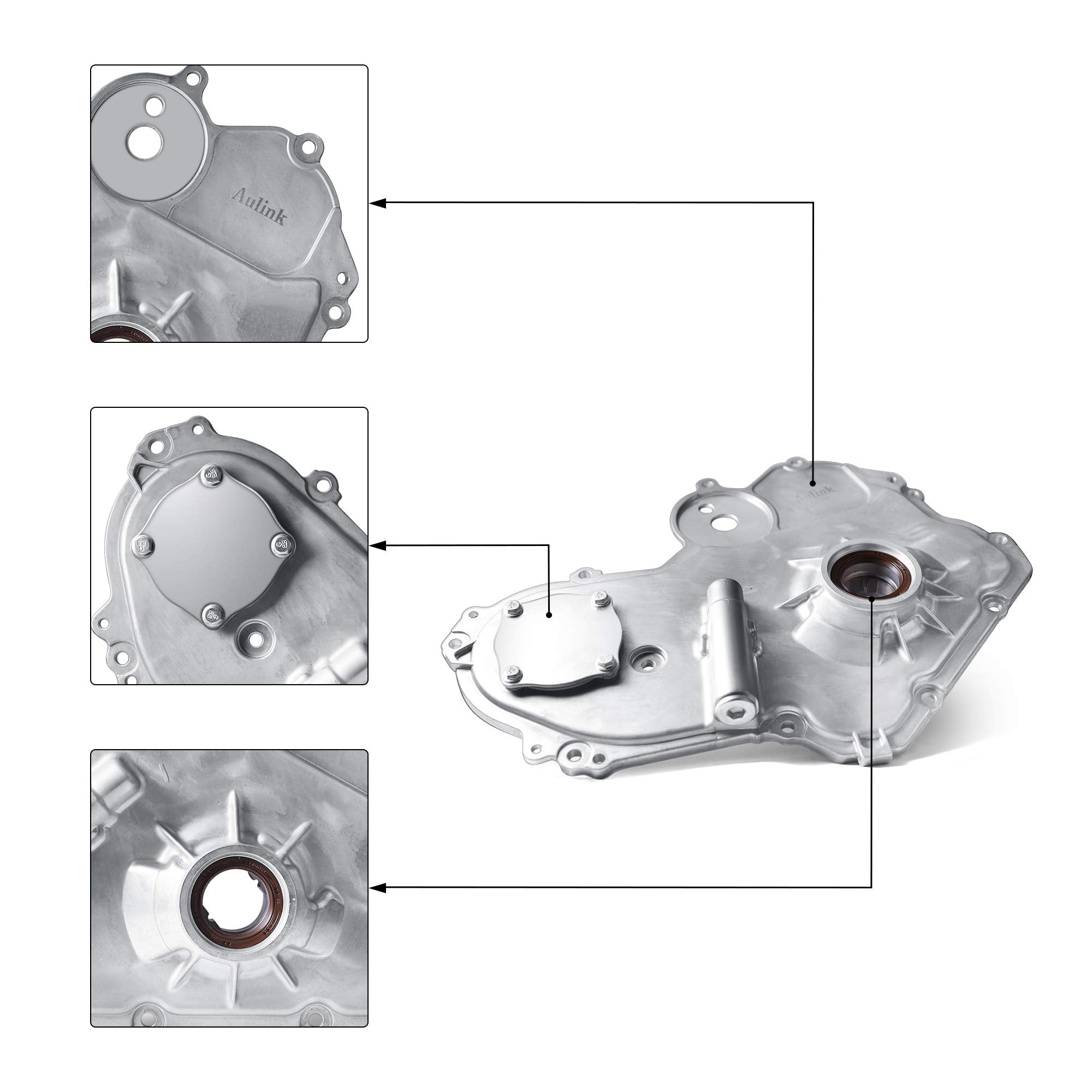AULINK M349 engine oil pump top view highlights compact, fit-for-purpose design