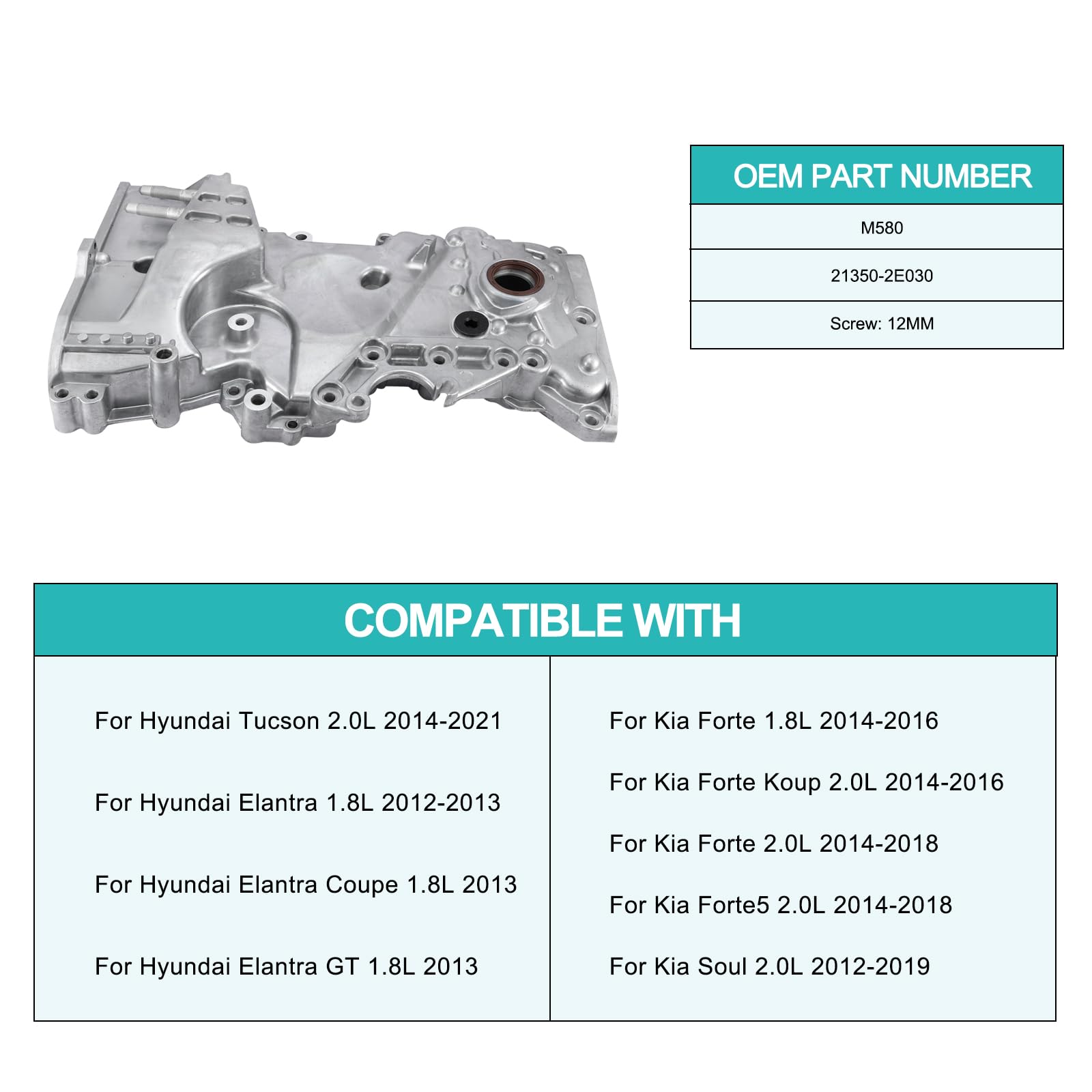 AULINK M580 timing cover for Soul 2.0L maintaining steady lubrication and timing reliability