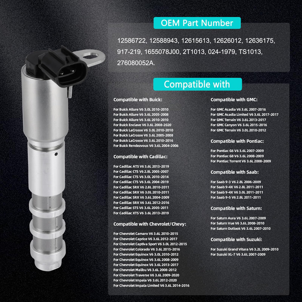 AULINK OCV solenoid label close-up confirms OEM numbers and quality