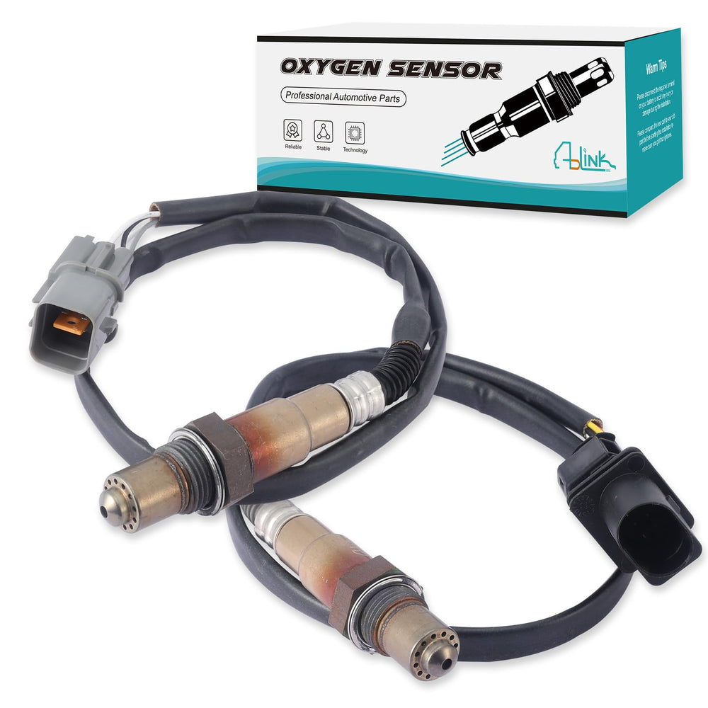 AULINK oxygen sensor pair for Hyundai and Kia with upstream and downstream views and durable housing.
