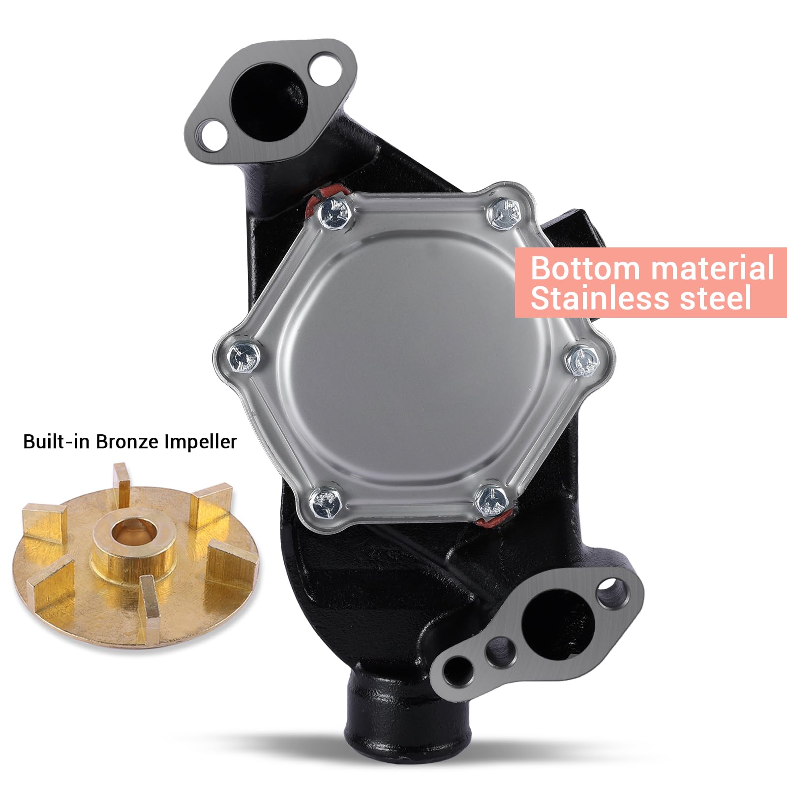 AULINK Sea Water Pump back cover in stainless steel for leak-free operation