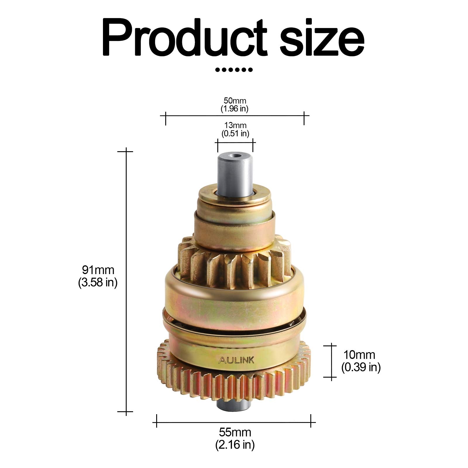 AULINK SMU5003 gear OD 39 mm detail.