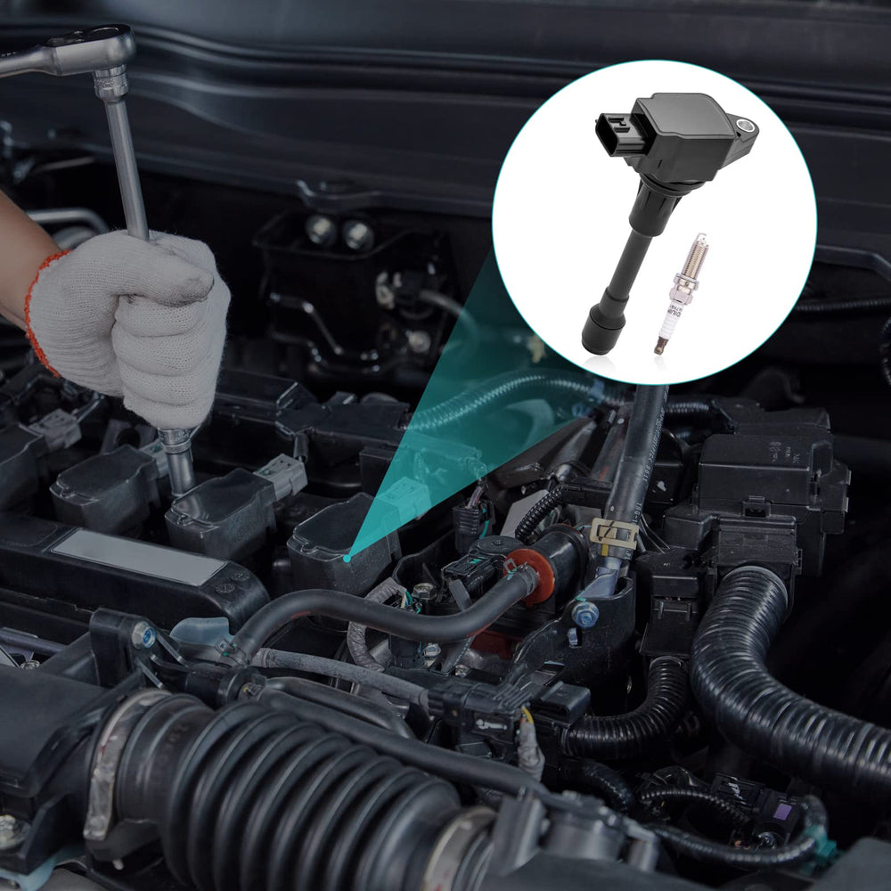 AULINK spark plug compatibility graphic illustrates fitment across Nissan and Infiniti.