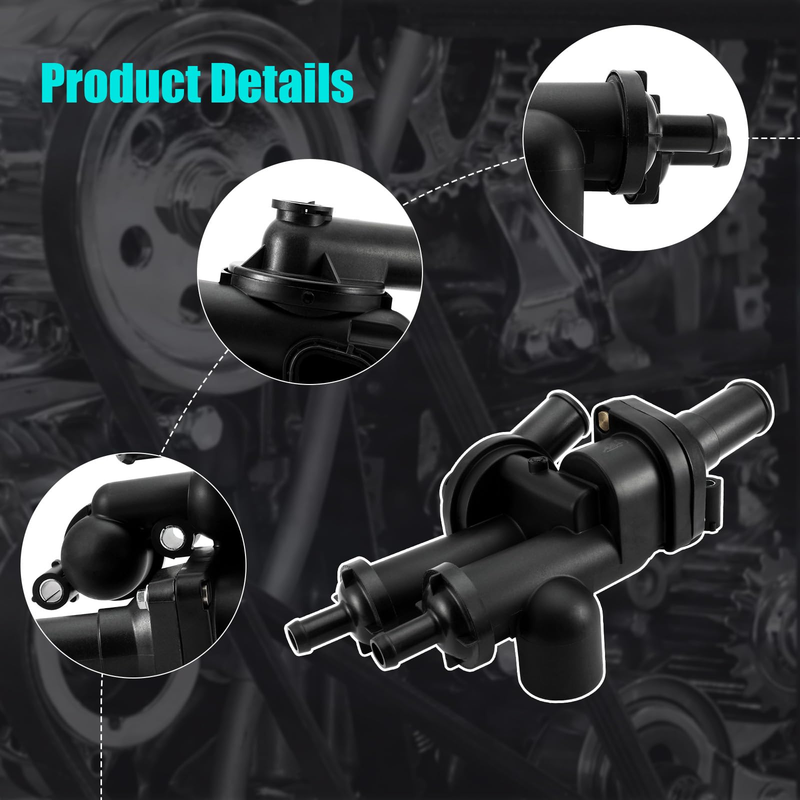 AULINK thermostat housing side angle highlights compact, easy-install design