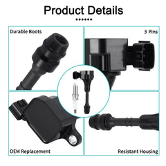 AULINK UF349 ignition coil close-up showing robust housing and precision build.