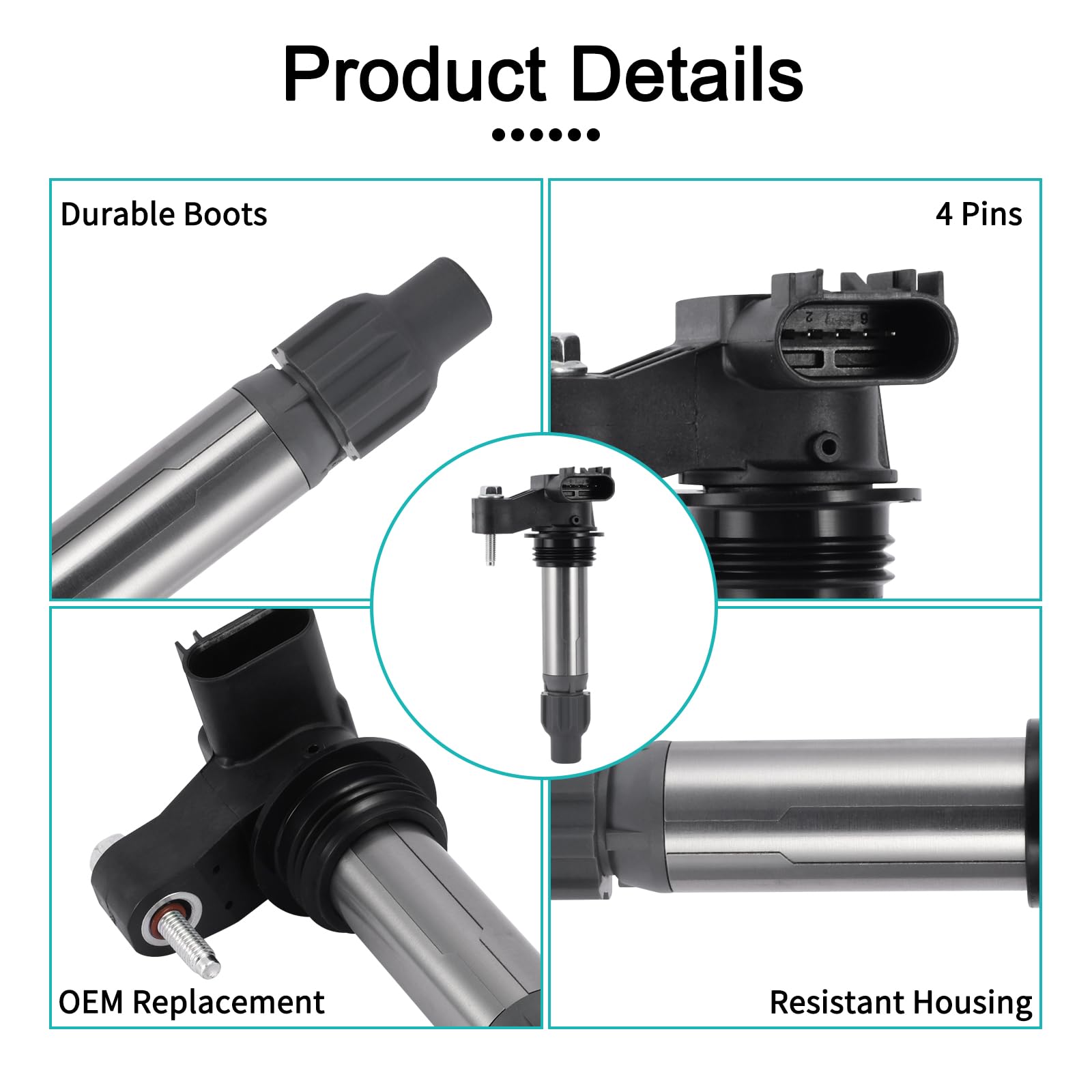 AULINK UF569 ignition coil pack rear view showing compact, durable design for long service life