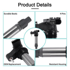 AULINK UF569 ignition coil pack rear view showing compact, durable design for long service life