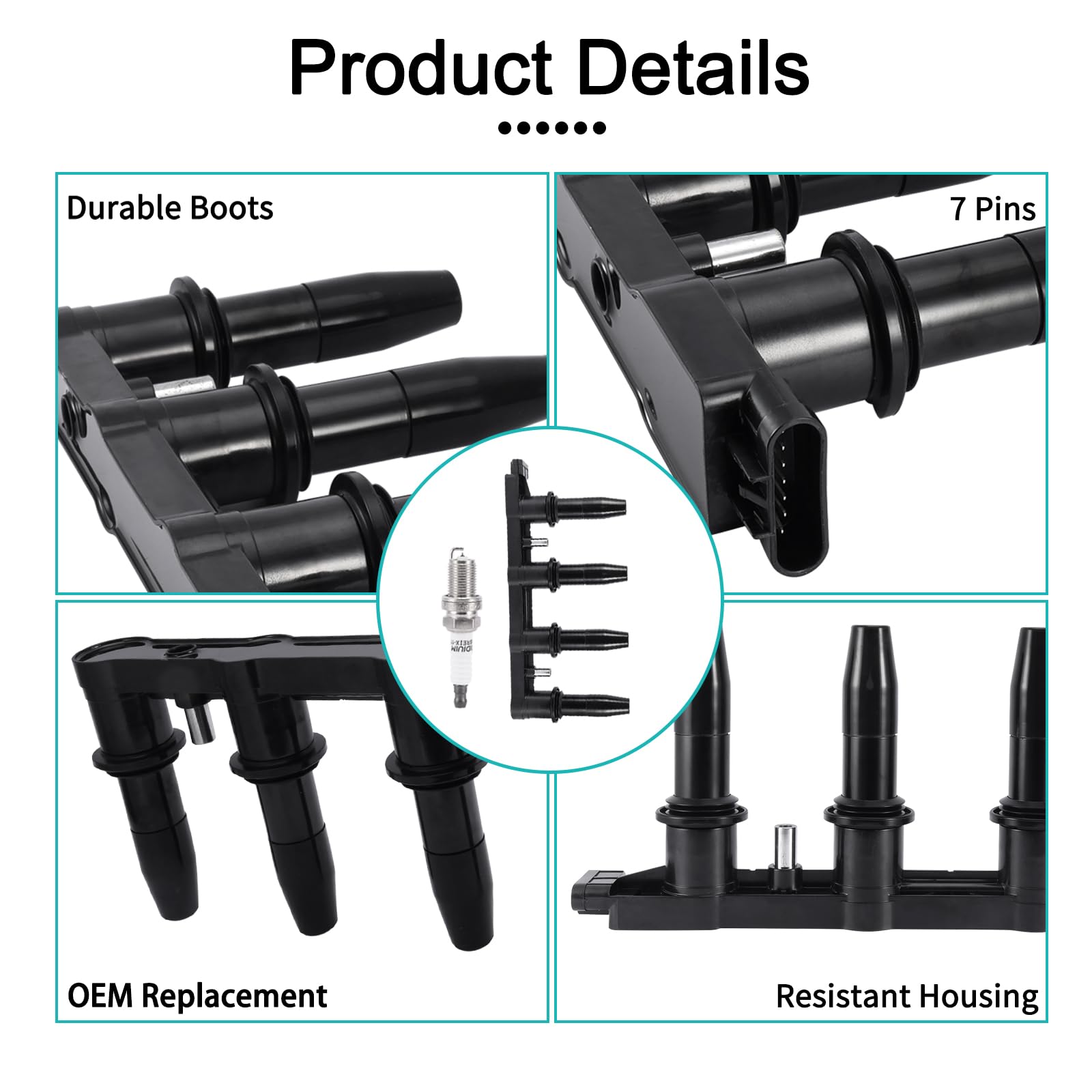 Closeup of AULINK UF620 coil pack showing robust contacts and durability