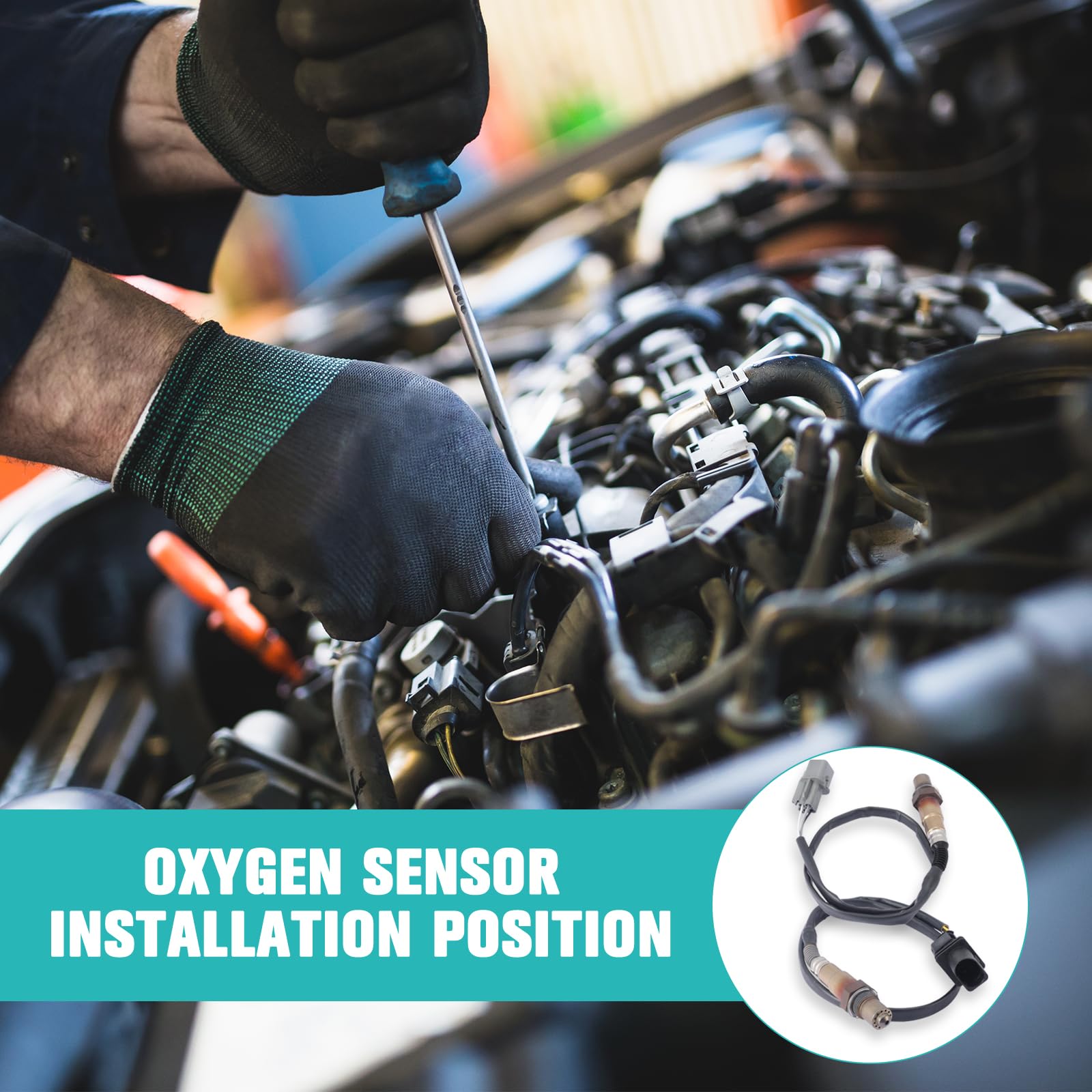 AULINK upstream-downstream sensor pair installation suitable for 1.6L L4 engines.