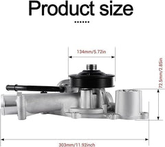 AULINK AW6341 Ram 2500-3500 side mount water pump ready for heavy-duty use.