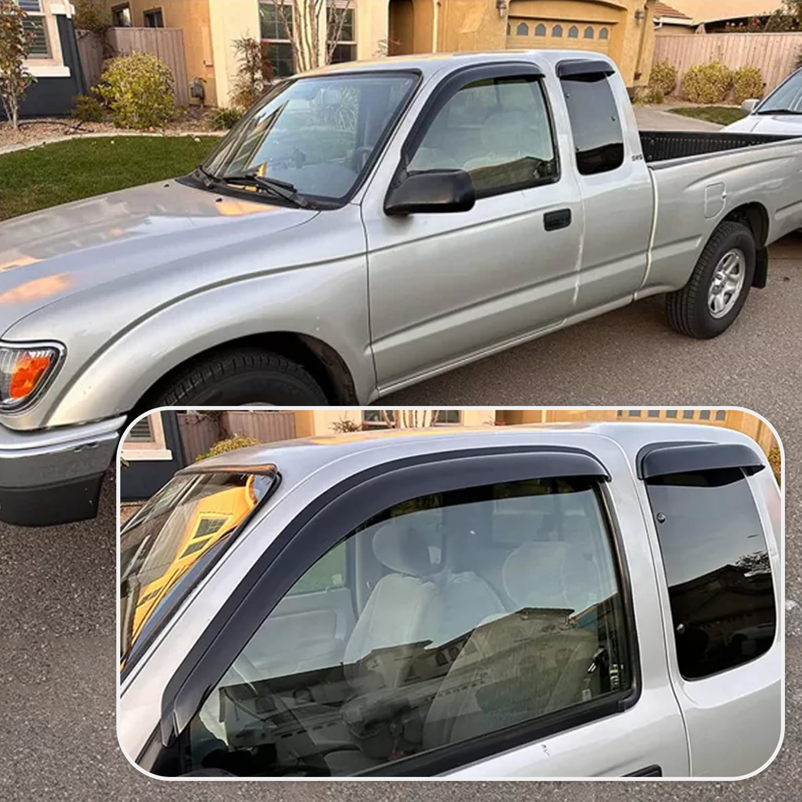 Aumivoron rain guards reducing interior heat on sunny drives