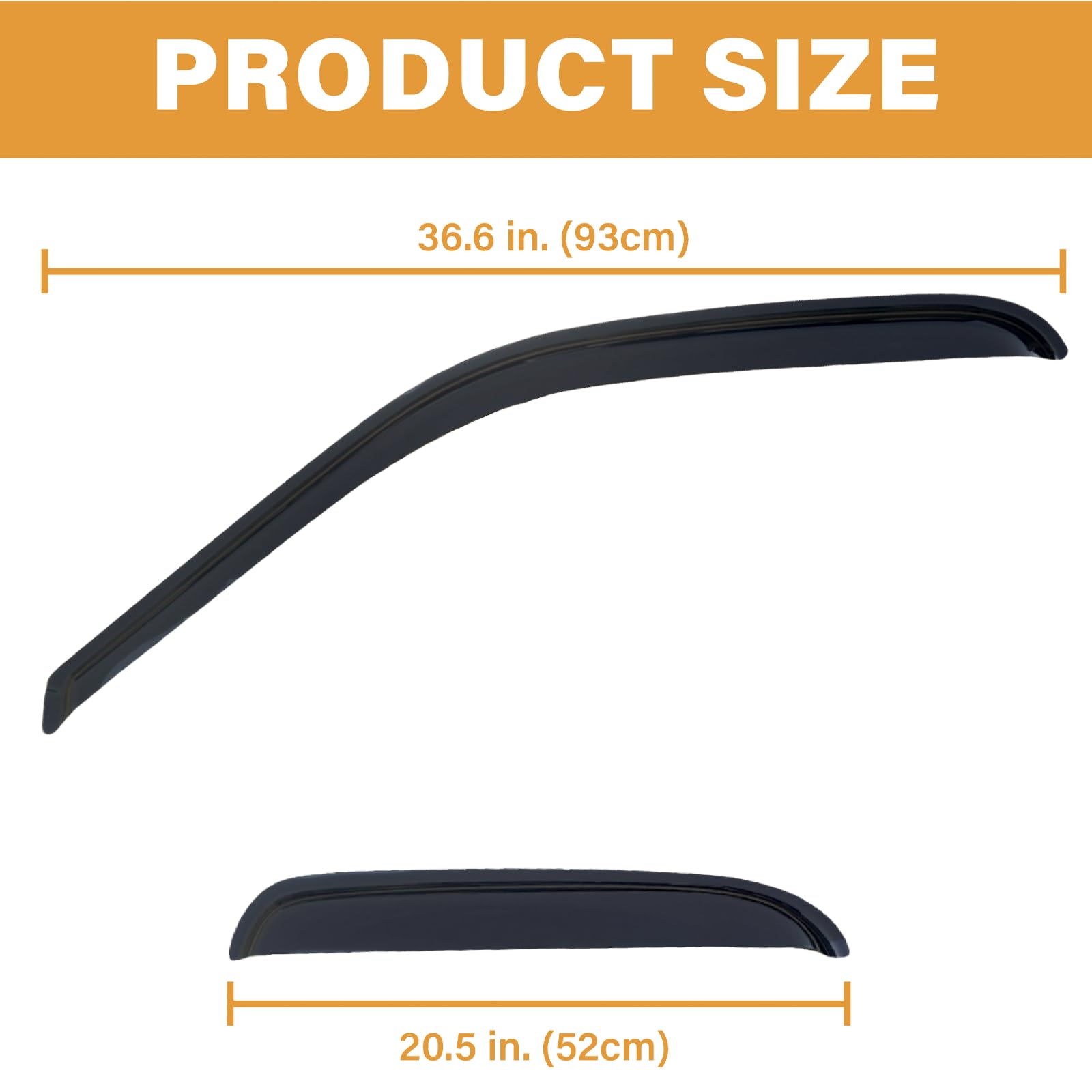 Aumivoron acrylic rain guard highlights durable, low-profile styling