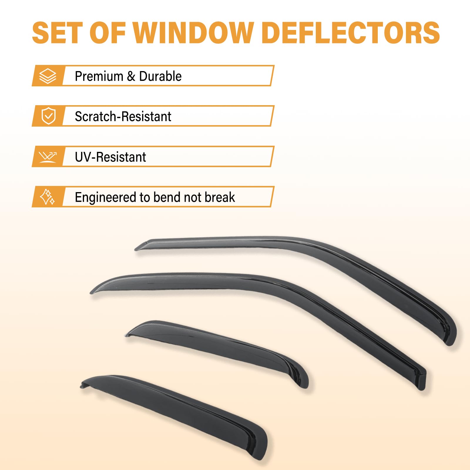 Aumivoron rain guards blend with exterior for a sleek look