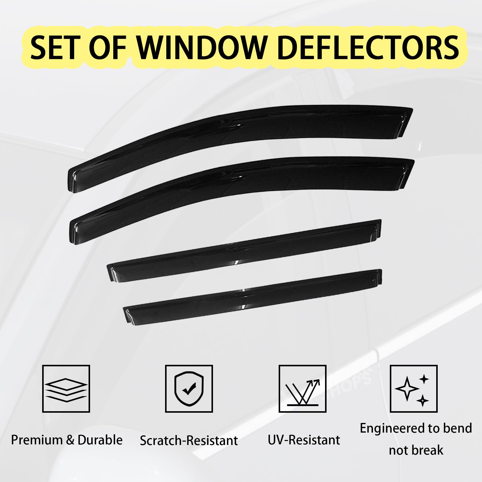 Aumivoron rain guards for Toyota Sienna rear-left view highlighting durable acrylic