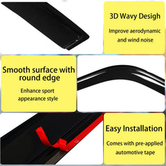 Aumivoron rain guards for Toyota Sienna rear-right view demonstrating integrated look