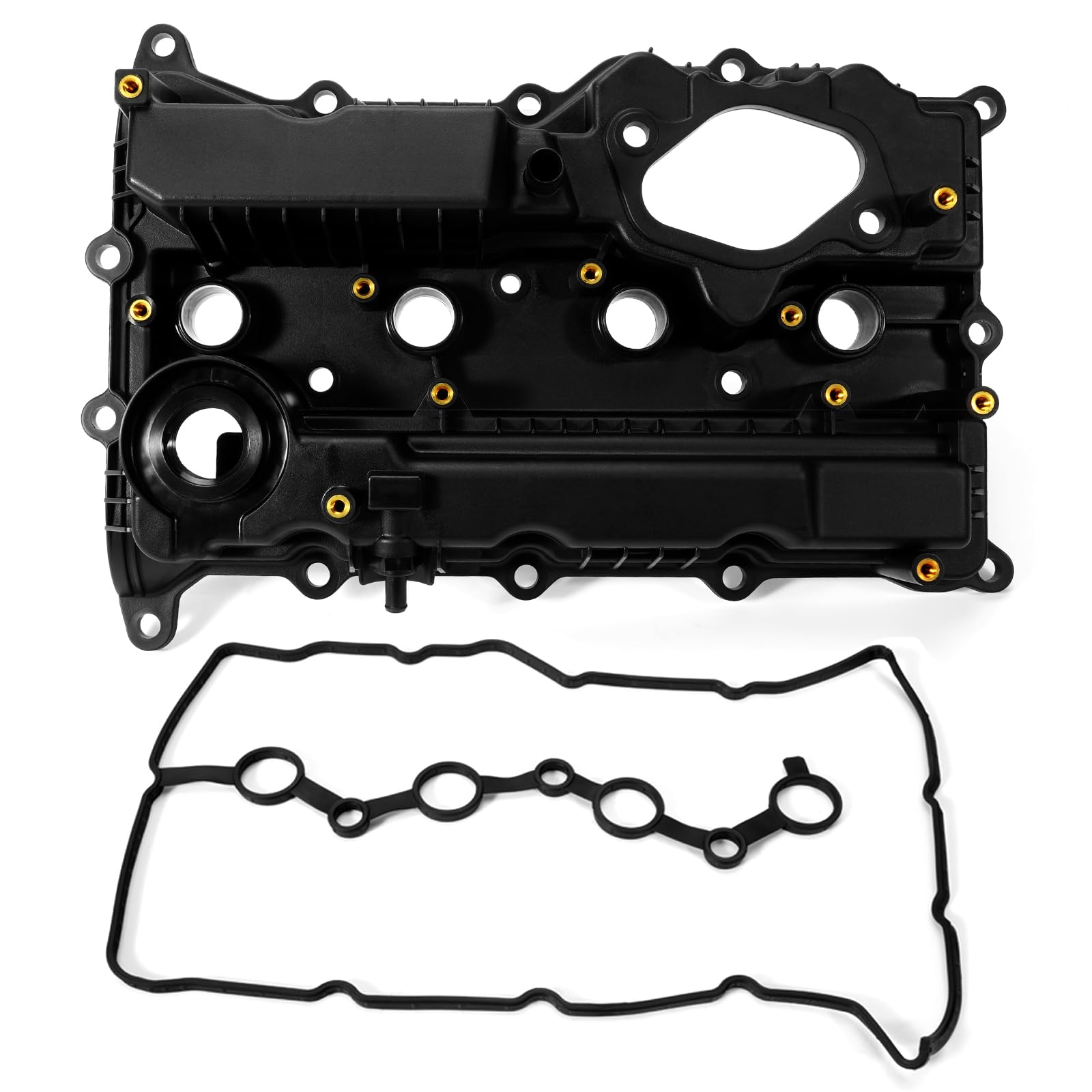 Aumzong engine valve cover in black finish, durable replacement for Hyundai and Kia engines.