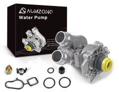 Aumzong water pump assembly ready for installation with a steady coolant flow concept.