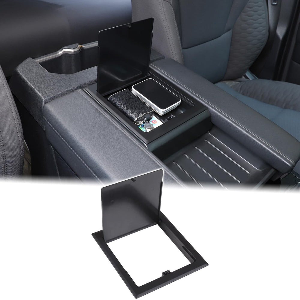Aunginsy armrest hidden storage cover on the Tundra center console for organized storage