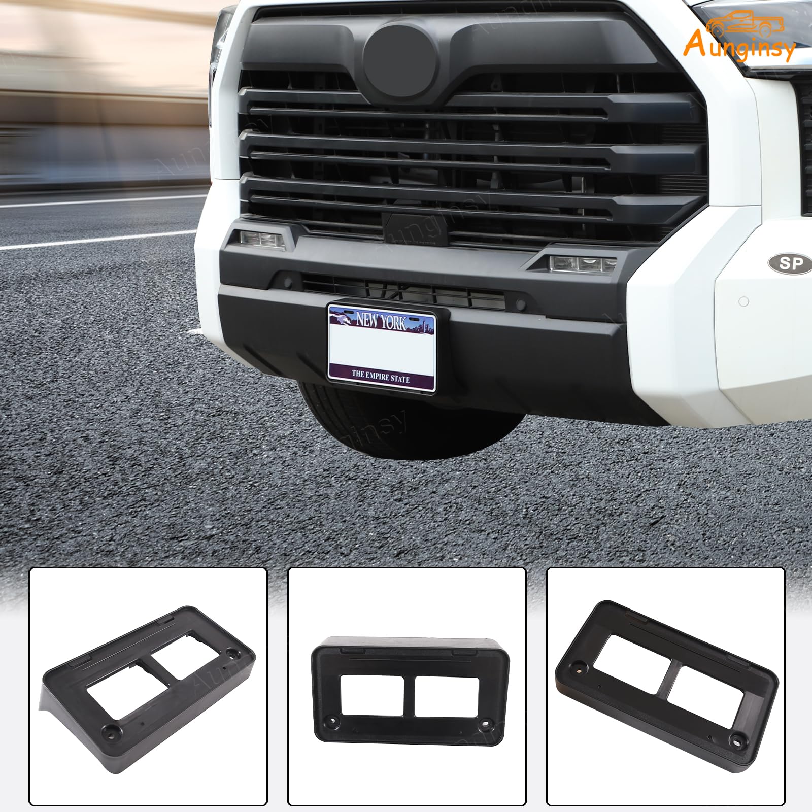 Aunginsy front bumper frame adds a sleek, integrated look.