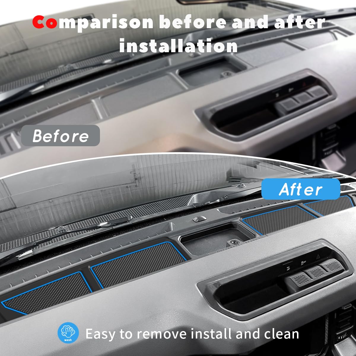 Auovo Bronco dash mat anti-slip keeps items in place