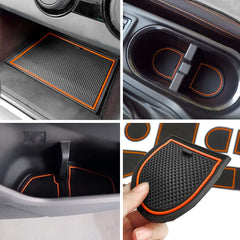 Auovo orange door mats protect Subaru Crosstrek and Impreza floors from dirt