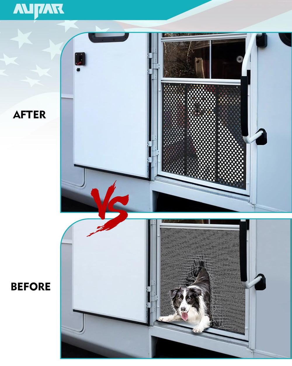 Aupar aluminum alloy construction emphasizes durability and long-lasting protection for RV screens