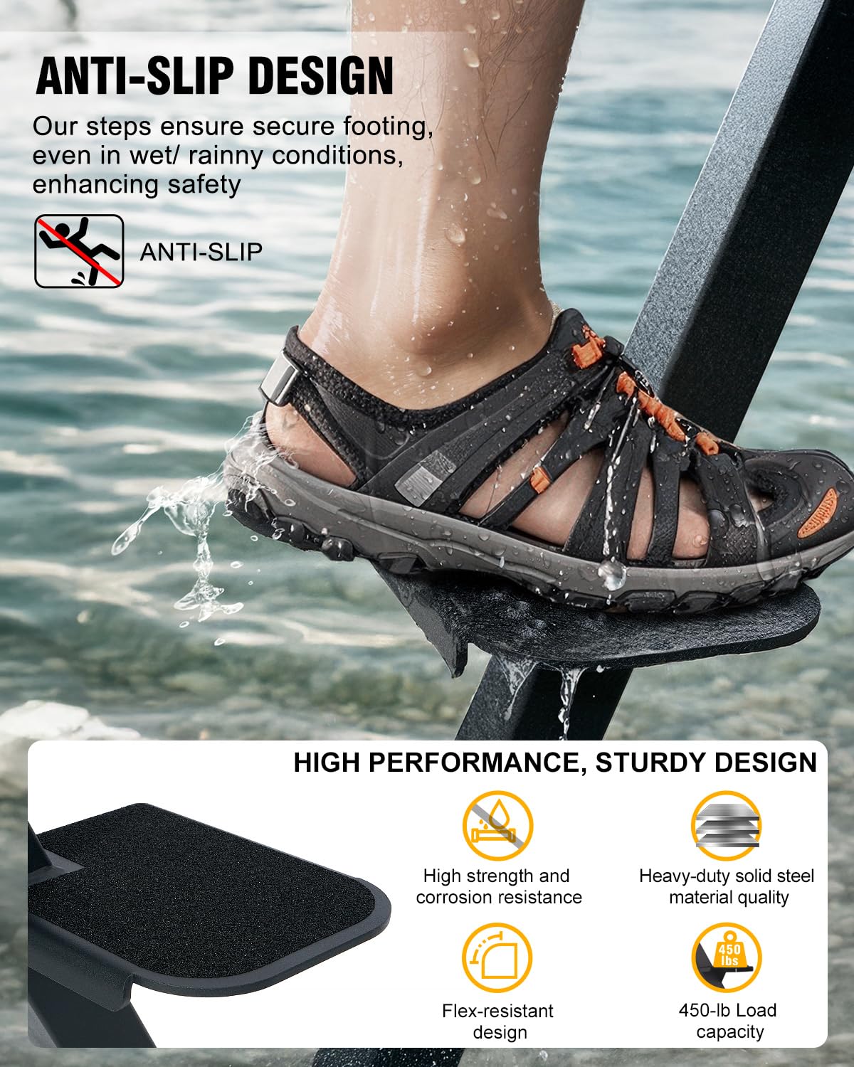 Aupar grip tape surface delivers traction in wet conditions