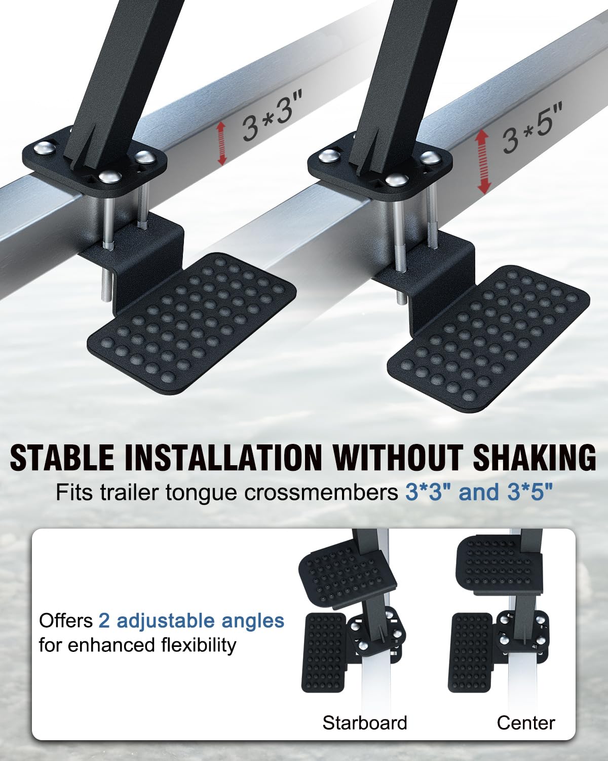 Aupar Steps shown with wet surface traction and secure footing.