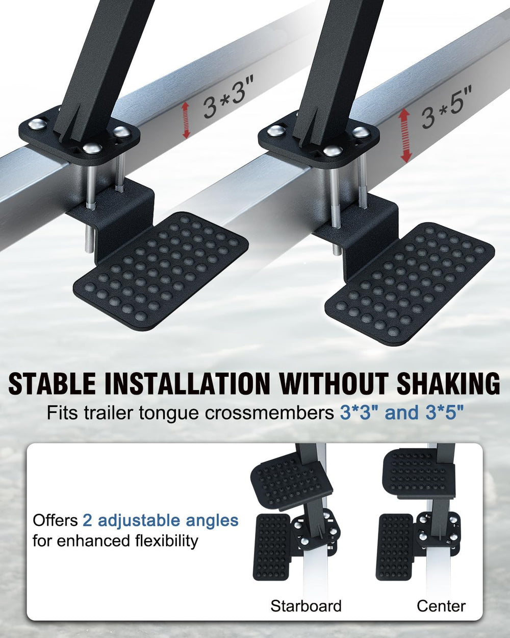 Aupar Steps shown with wet surface traction and secure footing.