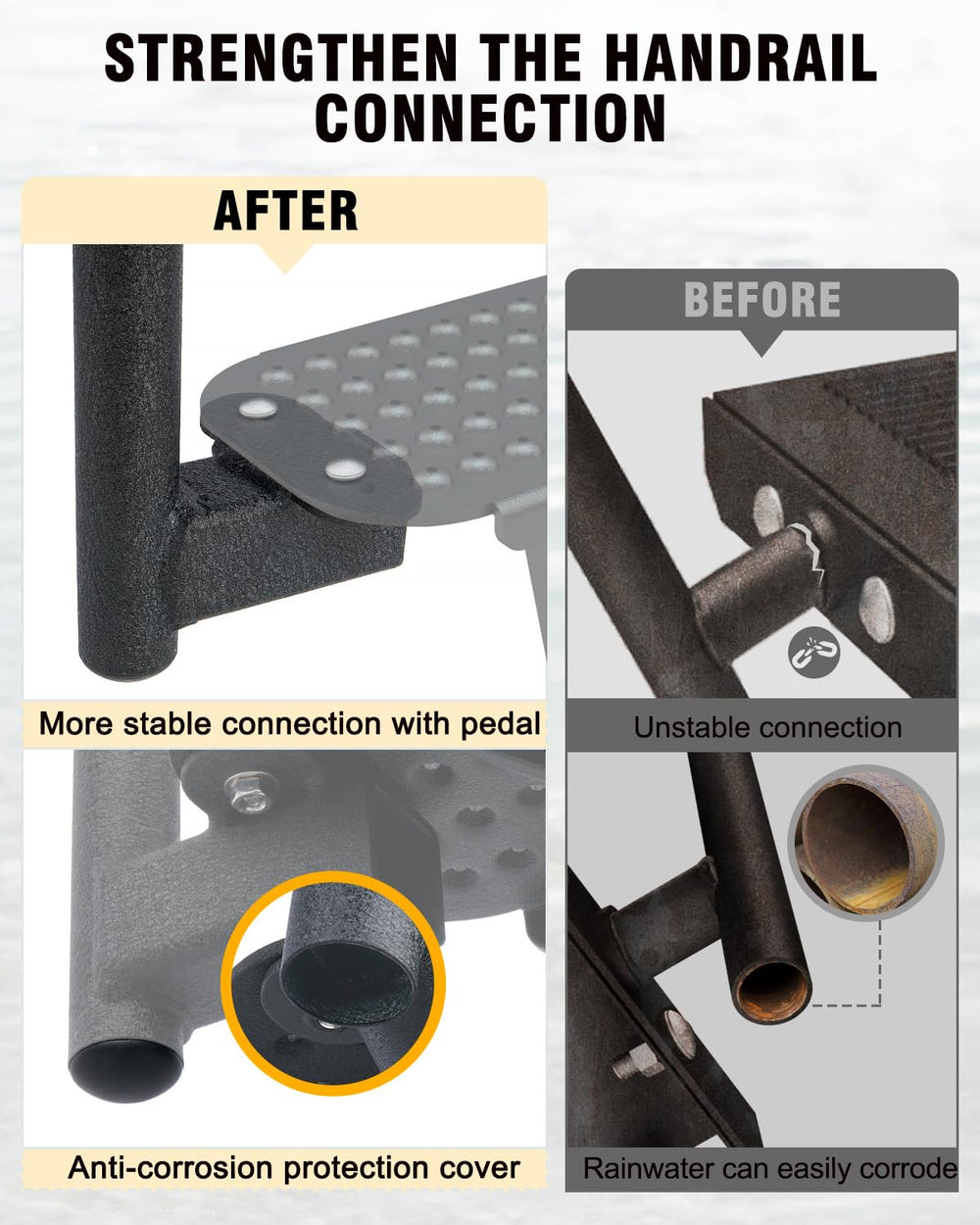 Aupar Boat Trailer Steps offer quick installation on common tongues.