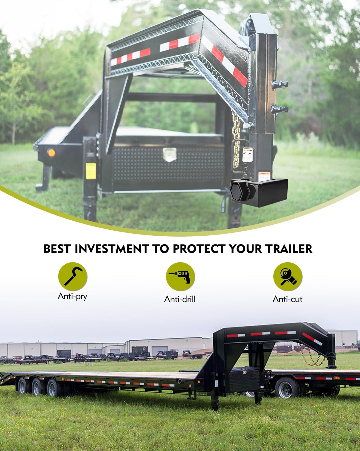Aupar gooseneck lock installed on trailer demonstrates quick installation