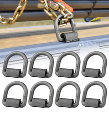 Aupar heavy-duty weld-on D-ring for secure trailer tie-downs.