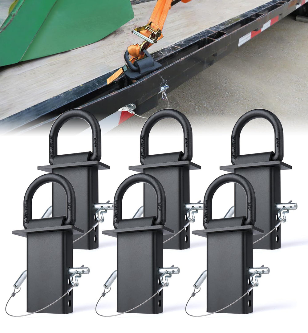 Aupar heavy-duty stake-pocket D-rings secure cargo on flatbeds.