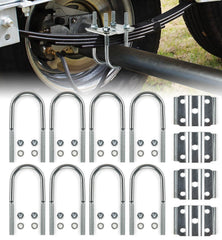 Aupar heavy-duty U-bolt kit with a 7-inch bolt for secure 3-inch axles.