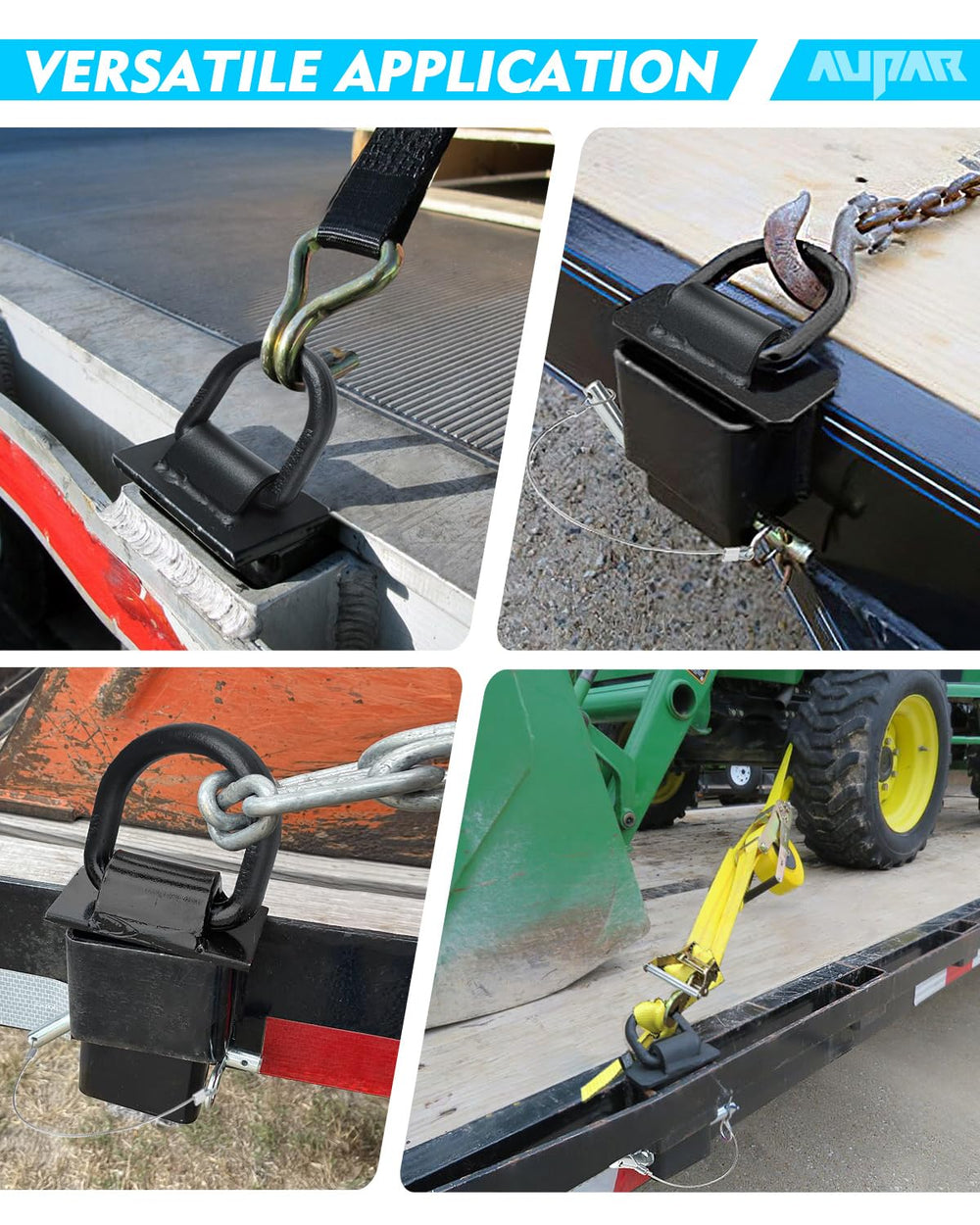 Aupar standard 2x4 stake-pocket fit for quick installation.