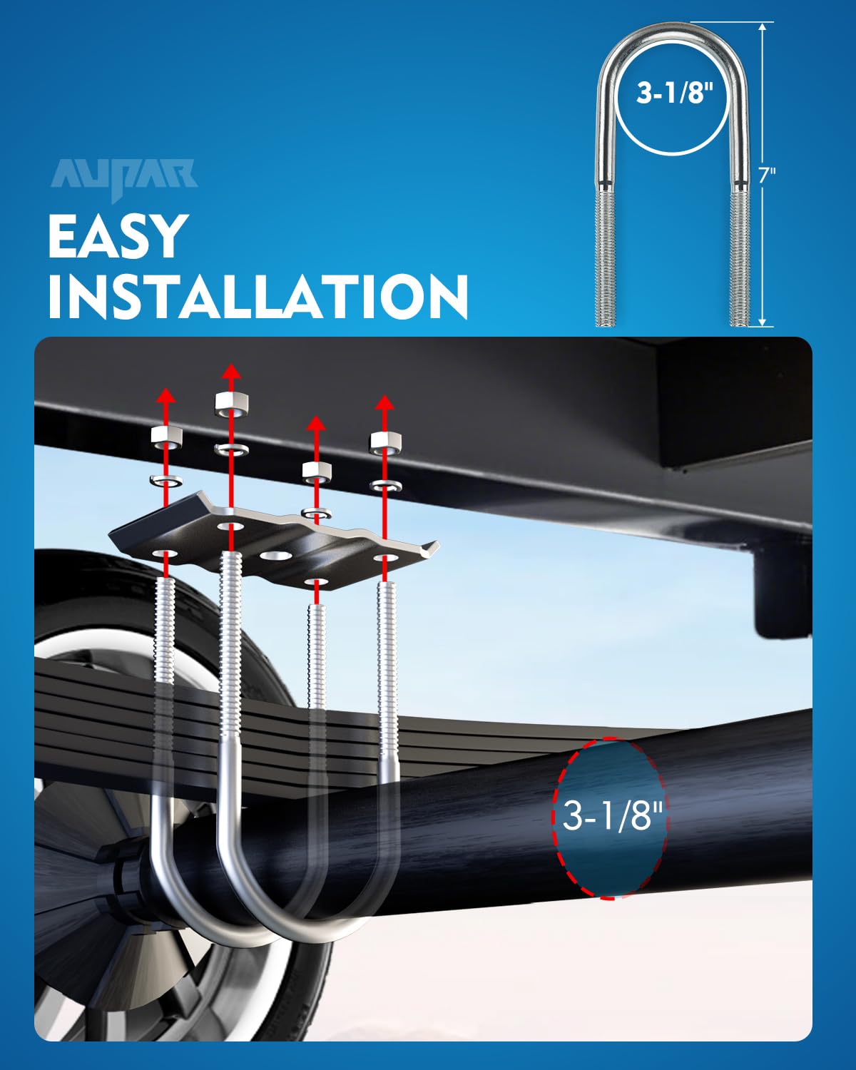 Aupar durable steel construction resists wear under road vibrations.