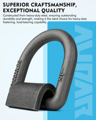 Aupar weld-on D-ring with clip secures truck cargo reliably.