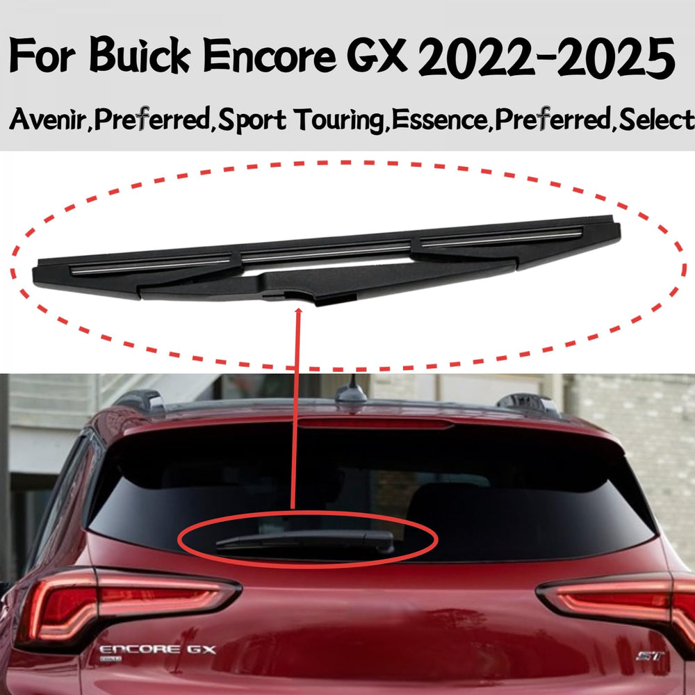 Buick Encore GX rear wiper blade clears rain and snow smoothly