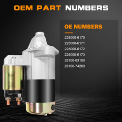 AUPCS Matrix 1.8L starter closeup demonstrates precise fit and dependable performance