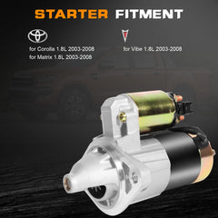 AUPCS starter for Toyota Corolla 1.8L closeup highlights precise fit and durable sleeve